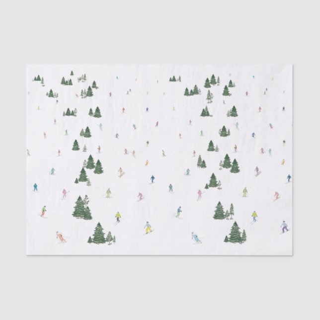 Ski and Snowboard Print Tissue Paper (Front)