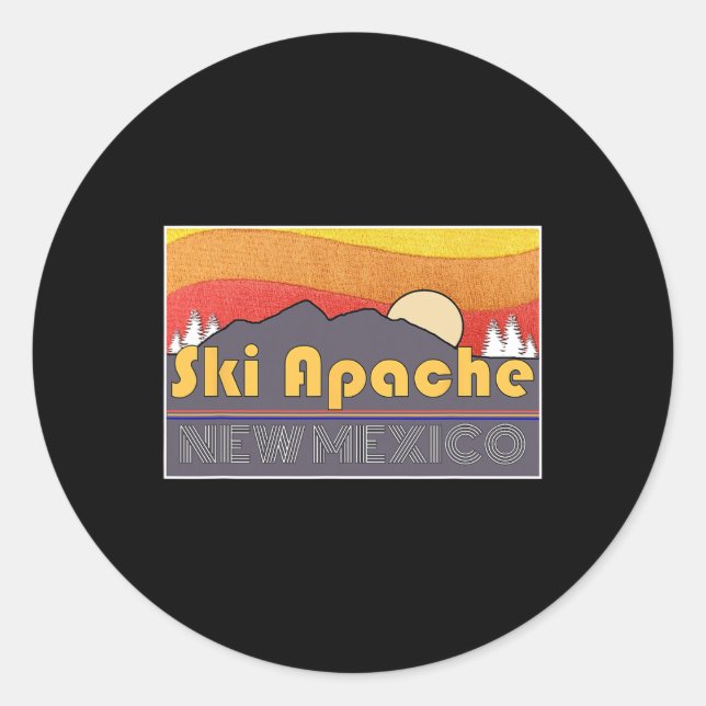 Ski Apache New Mexico  Classic Round Sticker (Front)