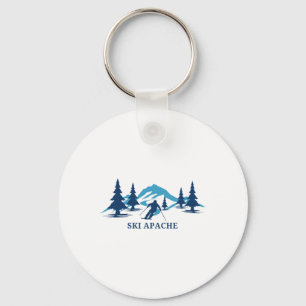 Ski Apache New Mexico Ski Resort Skiing Skier Keychain