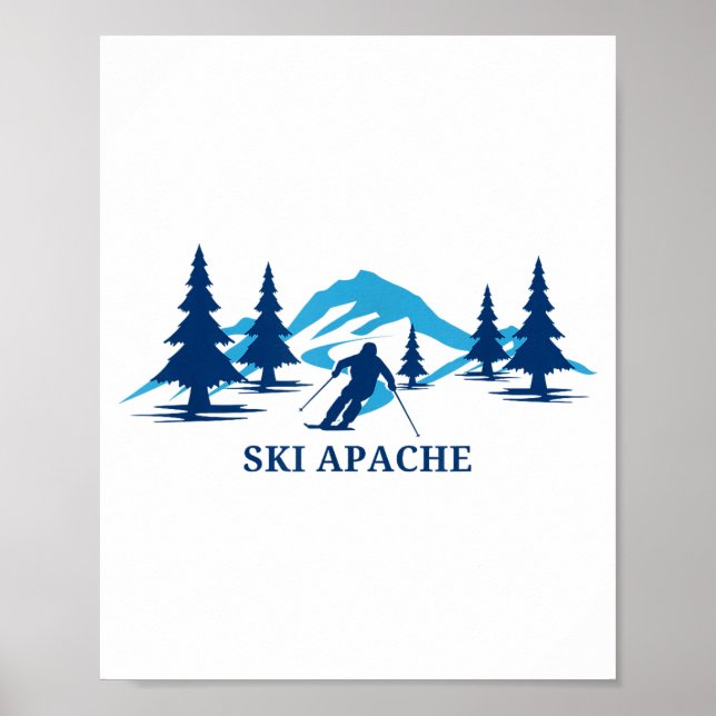 Ski apache new mexico ski resort skiing skier  poster (Front)