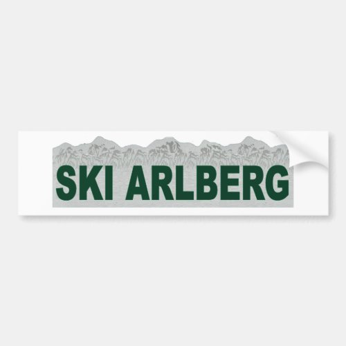 Ski Arlberg Bumper Sticker