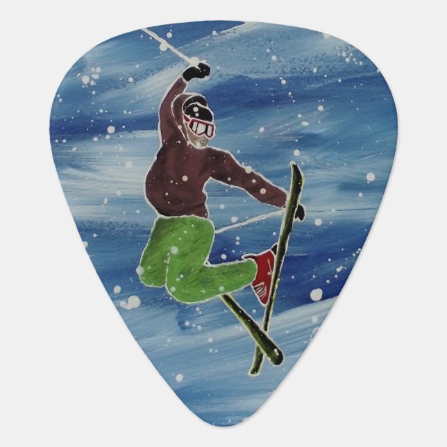 Ski Art Groverallman Guitar Pick (Front)