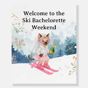 Ski Bachelorette Party for cat Lovers Foam Board