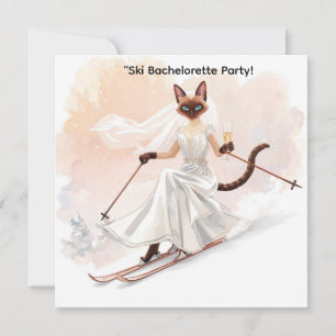 Ski Bachelorette Party for cat Lovers Save The Date