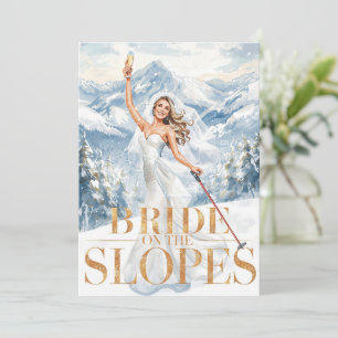 Ski Bachelorette Weekend Bride on the Slopes Invitation