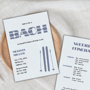 Ski Bachelorette Winter Weekend Itinerary Invitation