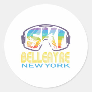 Ski Belleayre New York Skiing Vacation Classic Round Sticker