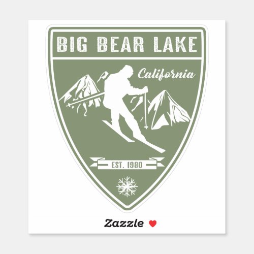 Ski Big Bear Lake California Sticker