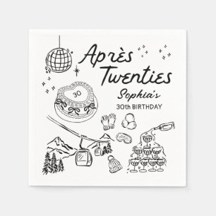 Ski Birthday Party Apres Twenties Napkins