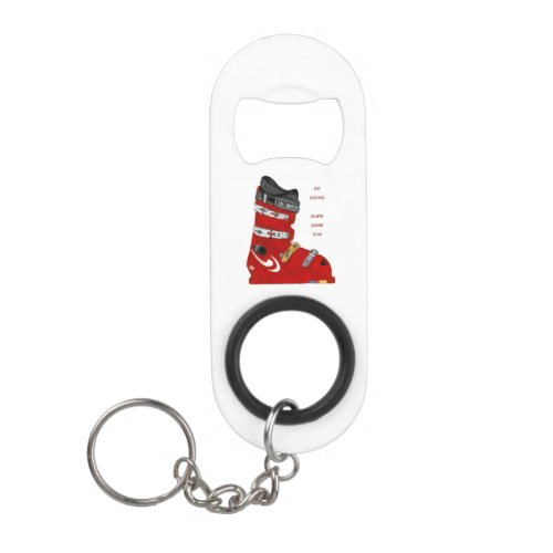 ski boot go skiing slide some fun keychain bottle opener