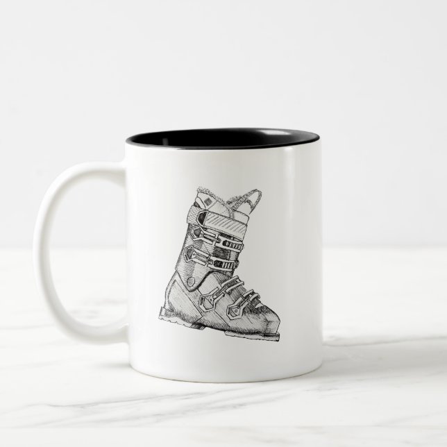 Ski boot Two-Tone coffee mug (Left)