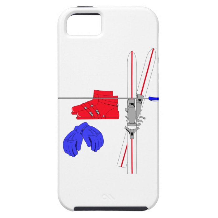 Ski boots, gloves and sticks iPhone 5 covers