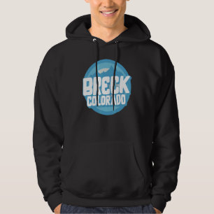 Ski Breck Colorado Souvenir Skiing Snowboard Vinta Hoodie