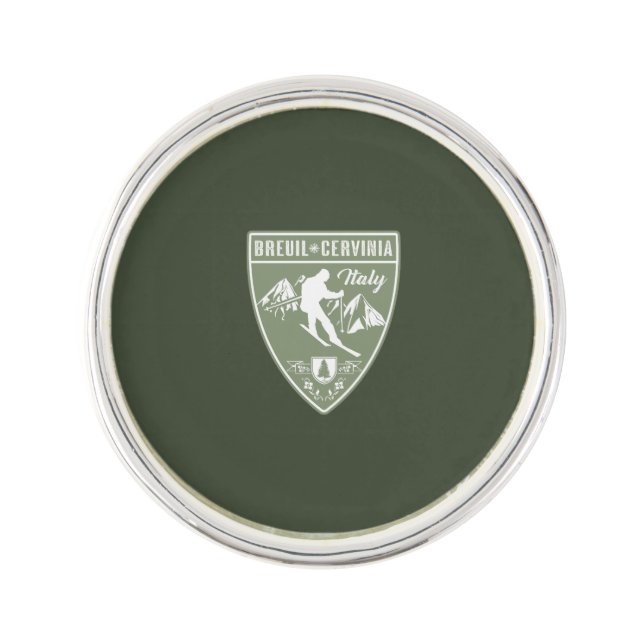 Ski Breuil-Cervinia Italy Lapel Pin (Front)