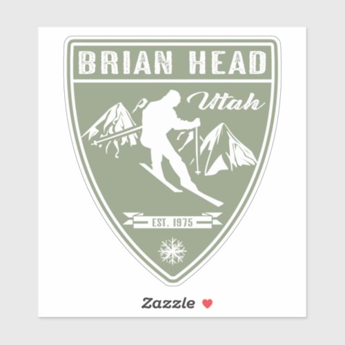 Ski Brian Head Utah Sticker