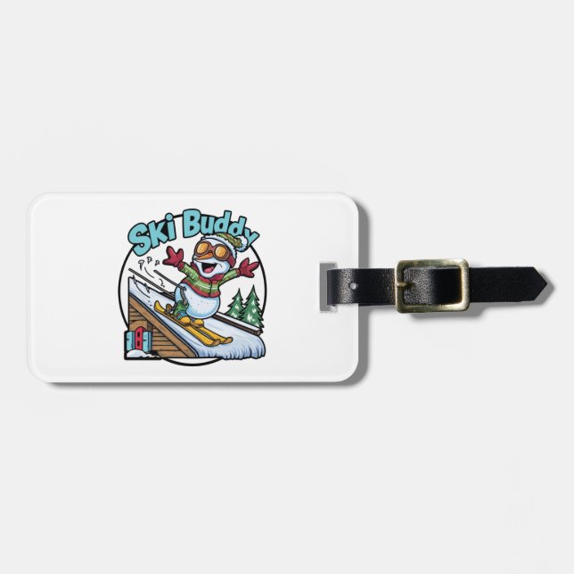 Ski Buddy Luggage Tag (Front Horizontal)