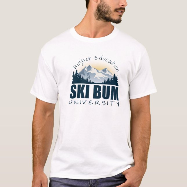 Ski Bum University Light T-Shirt (Front)