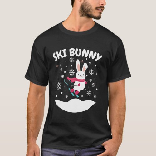Ski Bunny Cute WomenS Ski Skier Skiing T_Shirt