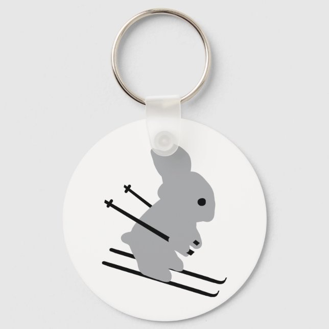 ski bunny icon keychain (Front)