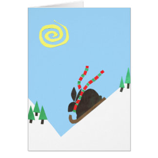 Ski Bunny plain Cards