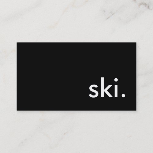 ski. business card