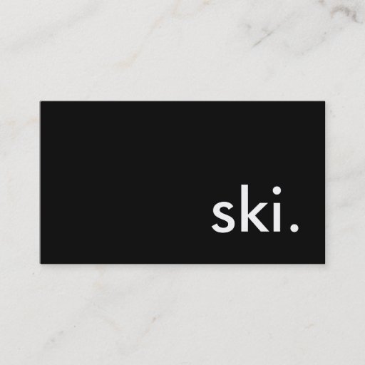 Customizable ski. business card