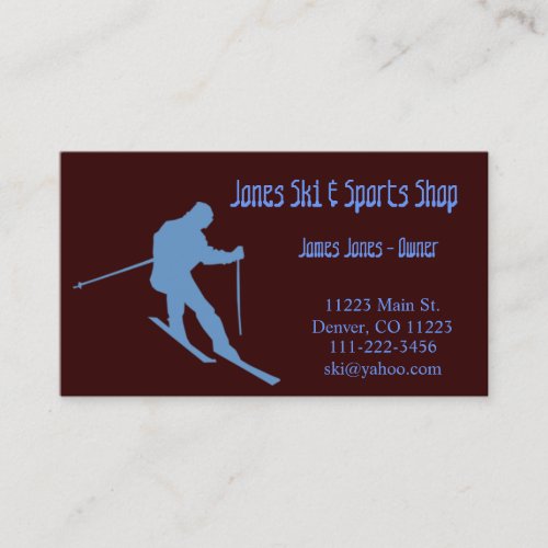 Ski Business Card