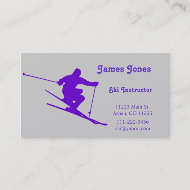 Ski Business Card (Front)