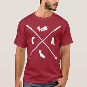 Ski California Slopes Vintage Skiing Mountains T-Shirt