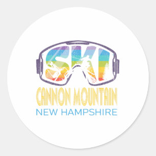 Ski Cannon Mountain New Hampshire Skiing Vacation Classic Round Sticker