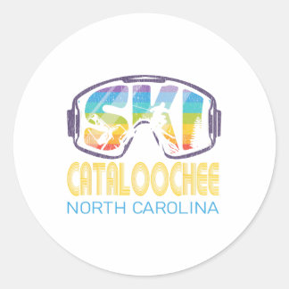 Ski Cataloochee North Carolina Skiing Vacation  Classic Round Sticker