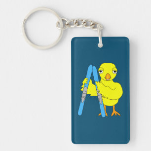 Ski Chick Keychain