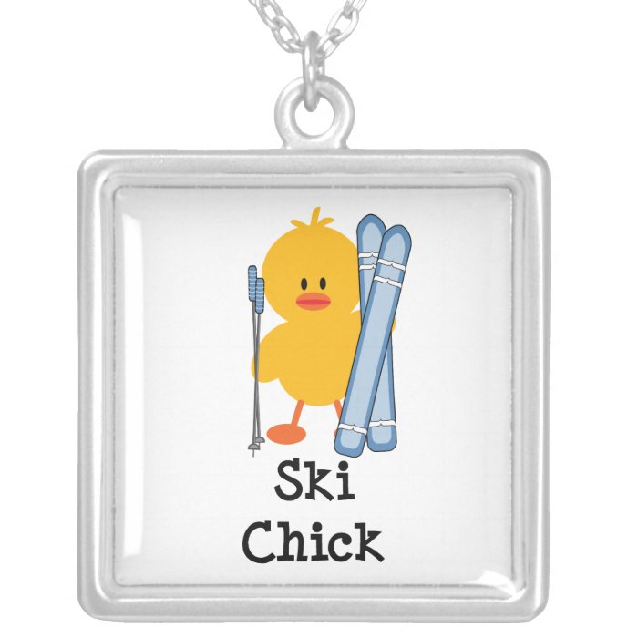 Ski Chick Sterling Silver Necklace