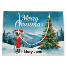 Ski Christmas for Santa Siamese Cat Lovers Snowy