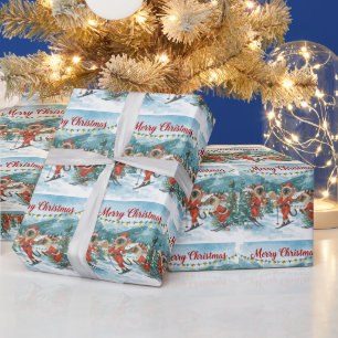 Ski Christmas SiameseCat CatLovers Winter Holiday Wrapping Paper