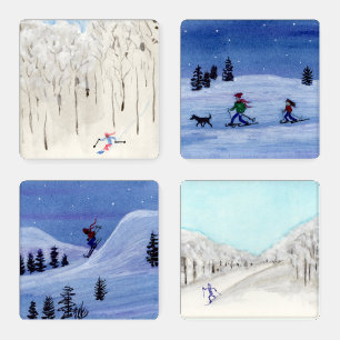 Ski Coaster Set
