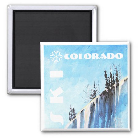 Ski Colorado Art Magnet