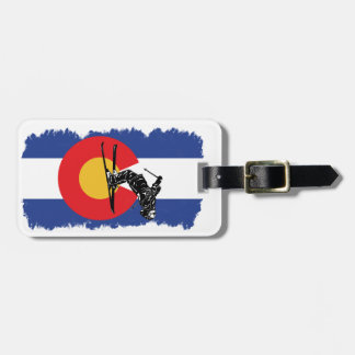 Ski Colorado! Distressed Version Luggage Tag