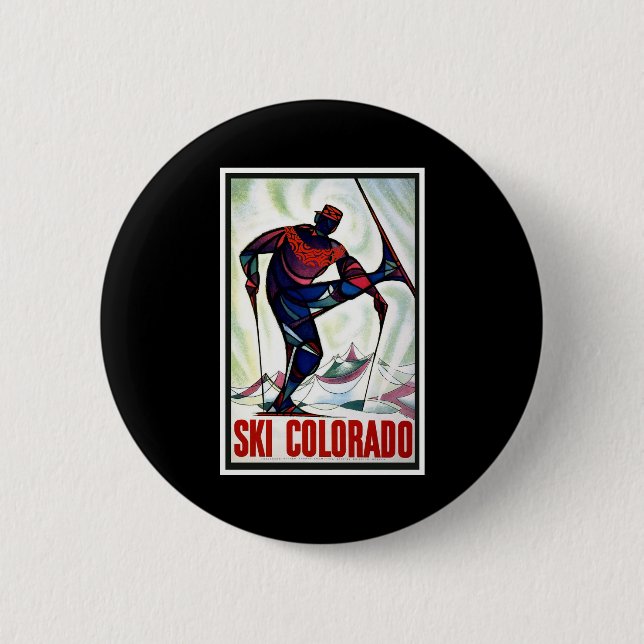 Ski Colorado Pinback Button (Front)