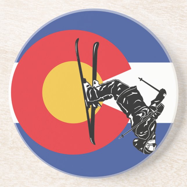 Ski Colorado Sandstone Coaster (Front)