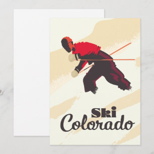 Ski Colorado travel poster Save The Date
