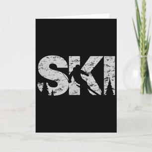 Ski Cool Skiing Style Alne Skier Gift Women Men Bo Card