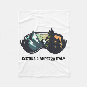 Ski Cortina D'ampezzo Italy Mountain Skiing T Men Fleece Blanket