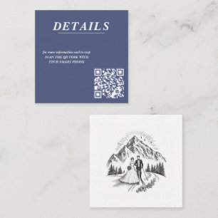 Ski Couple QR Code Enclosure Card