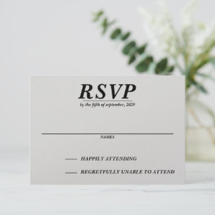 Ski Couple RSVP Card