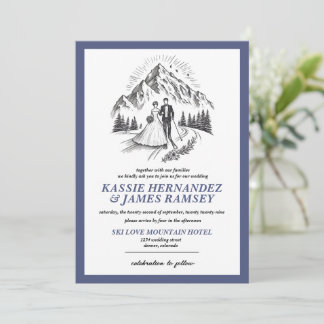 Ski Couple Wedding Invitation