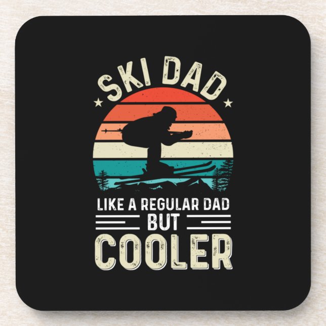 Ski Dad Beverage Coaster (Front)
