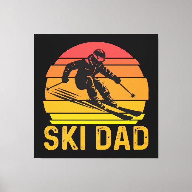 ski dad canvas print (Front)