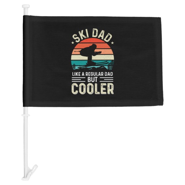 Ski Dad Car Flag (Front)