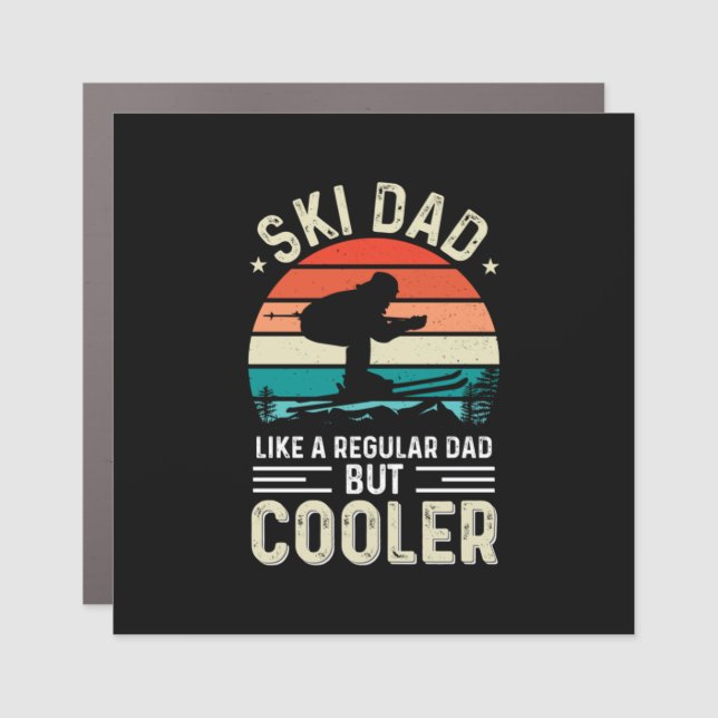 Ski Dad Car Magnet (Front)